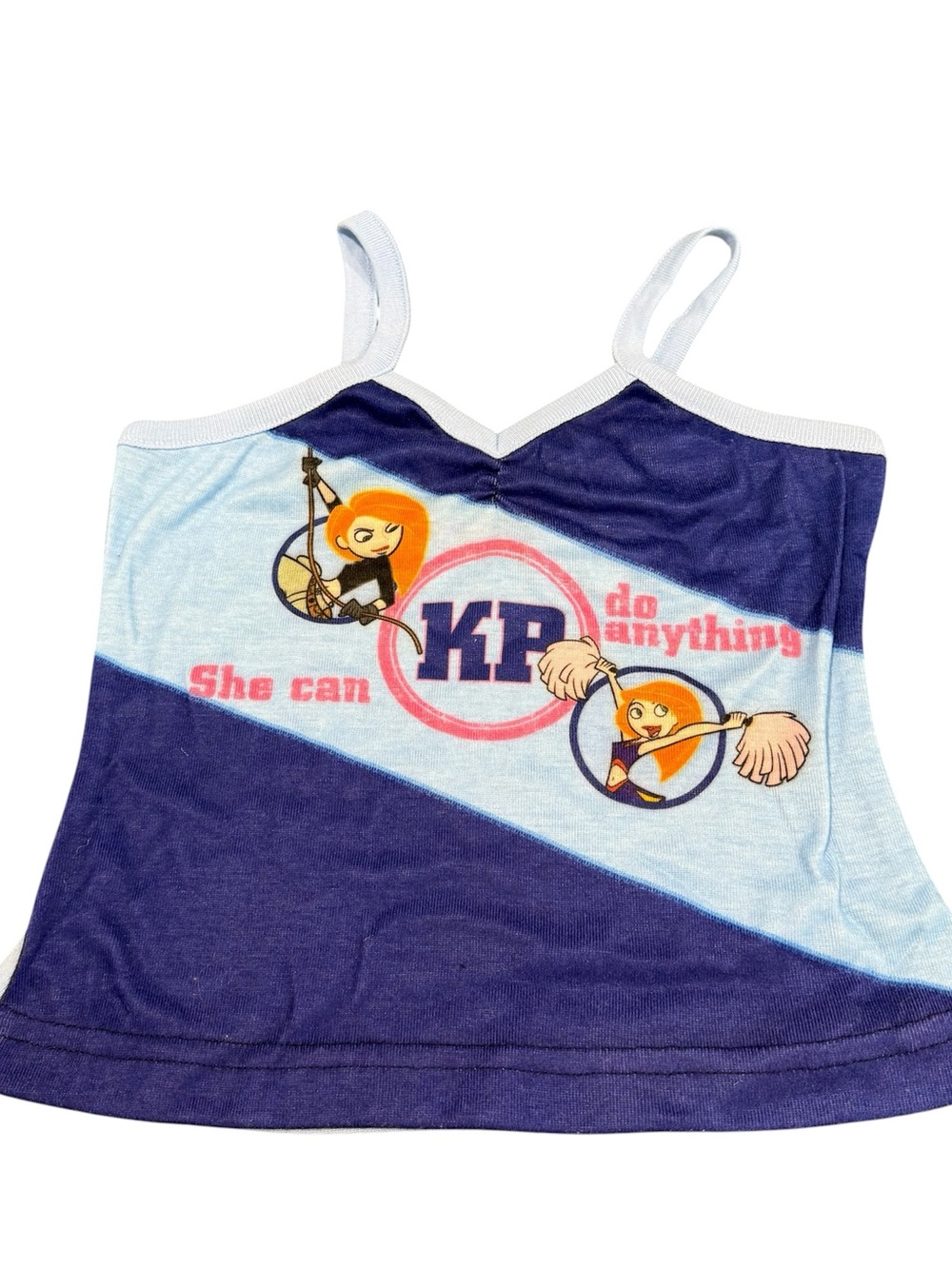 Vintage Kim Possible tank top girls 4/5 kids 90s Y2K blue rare
